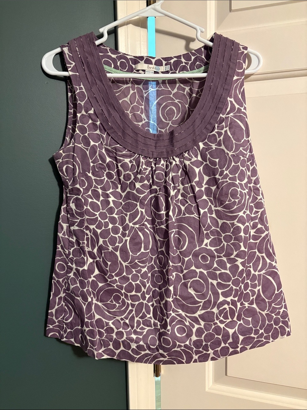 Boden women’s  Purple Floral Scoop Neck Tank